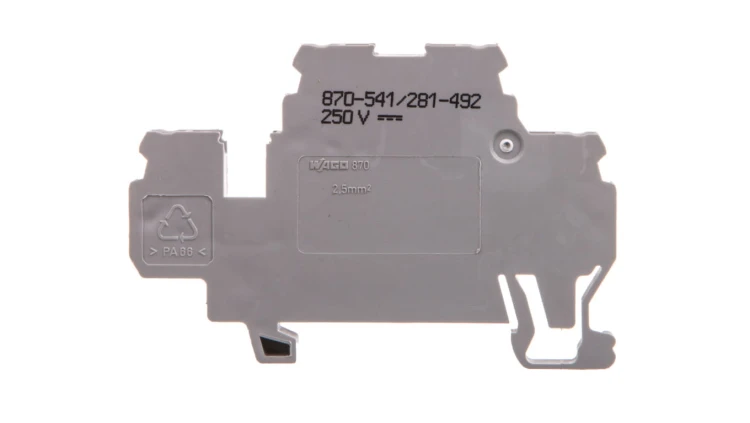 Dwupiętrowa złączka diodowa 2,5mm2 szara 870-541/281-492