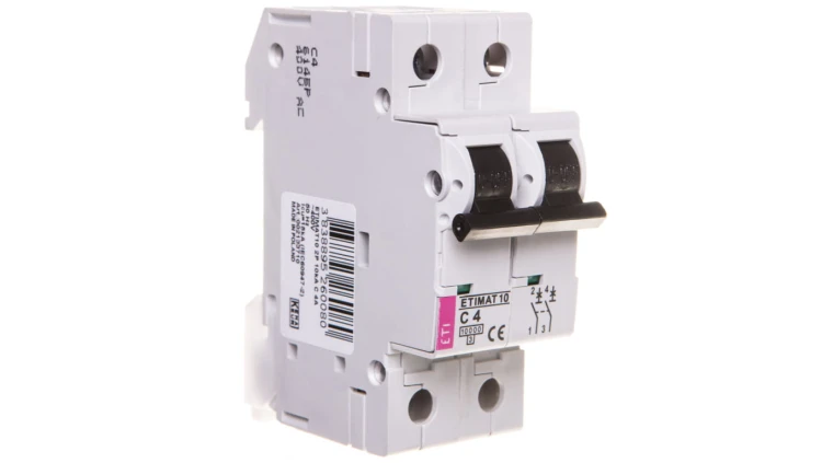 Wyłącznik nadprądowy 2P C 4A 10kA AC ETIMAT10 002133710