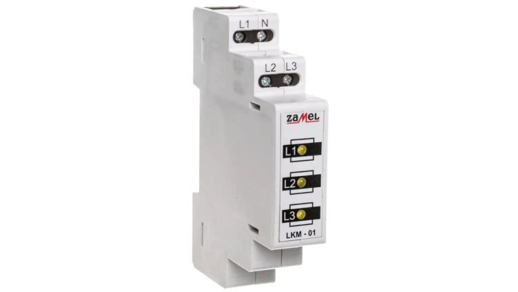 Lampka modułowa 3-fazowa żółta LED 230V/400V TN LKM-01-30 EXT10000038