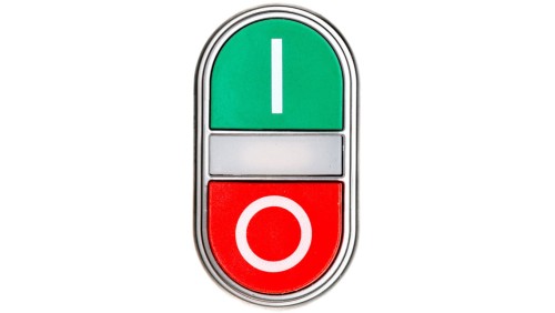 Przycisk dwuklawiszowy zielony/czerwony I-0 z podświetleniem z samopowrotem LPCBL7223