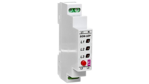 Lampka modułowa 3-fazowy czerwony LED 3x400V z przyciskiem SON-3 ZP 002471410