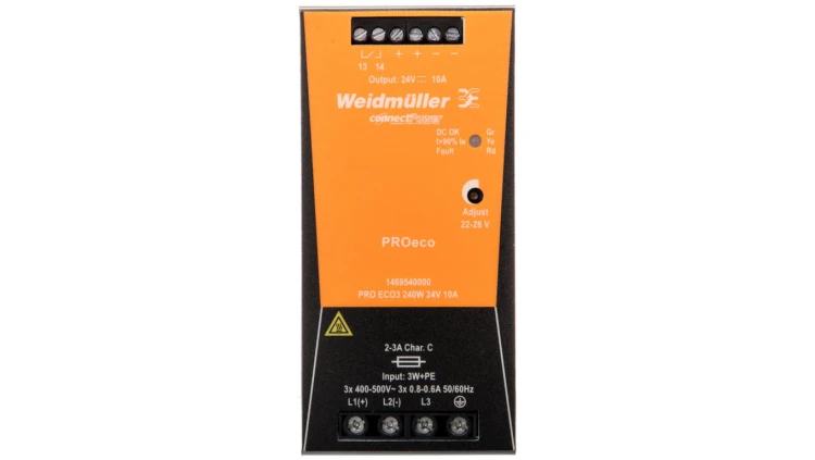 Zasilacz impulsowy trójfazowy 400-500V AC/24V DC 10A 240W PRO ECO3 240W 24V 10A 1469540000