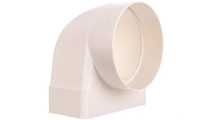 Kolano pionowe łącznikowe PS 122x60mm fi 100mm białe 430