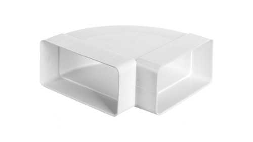 Kolano poziome 90st. 122x60mm białe WP450