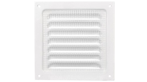 Osłona wentylatora metalowa z siatką 125x111mm biała WPFMVM125