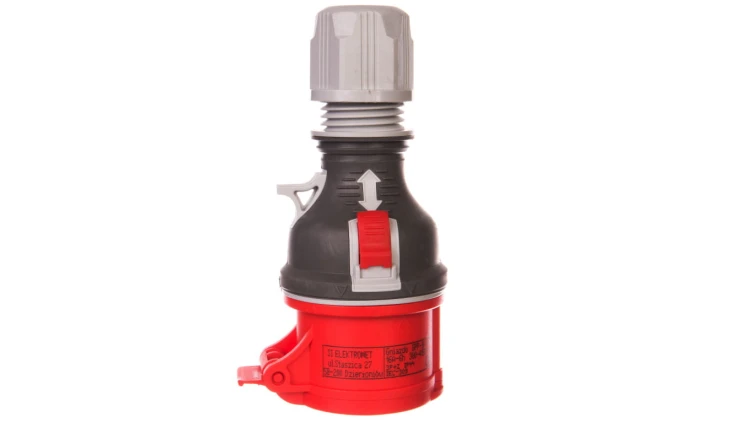 Gniazdo przenośne 16A 4P 400V czerwone TWIST GPP 16/4 IP44 921871