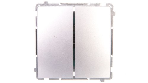 Simon Basic Łącznik świecznikowy 16AX 250V zaciski śrubowe srebrny mat BMW5A.01/43