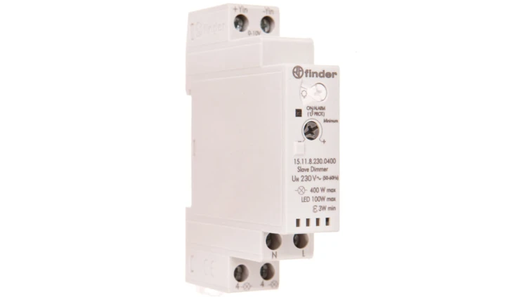 Elektroniczny przekaźnik impulsowy ze ściemniaczem 400W 45-65Hz funkcja SLAVE, sterowanie 0-10V 15.11.8.230.0400