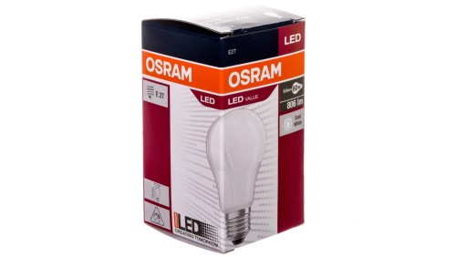 Żarówka LED VALUE CLASSIC A 60 E27 8,5W 806lm 6500K 865 FR non-dim 4052899326873