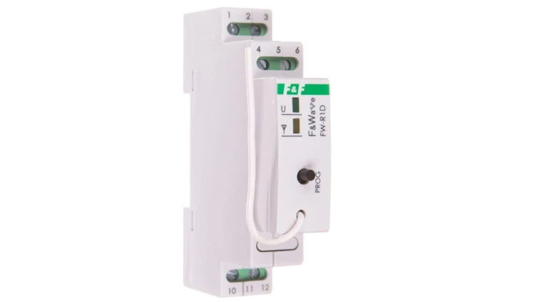Radiowy pojedyńczy przekaźnik bistabilny - montaż DIN 85-265V AC/DC FiWave FW-R1D