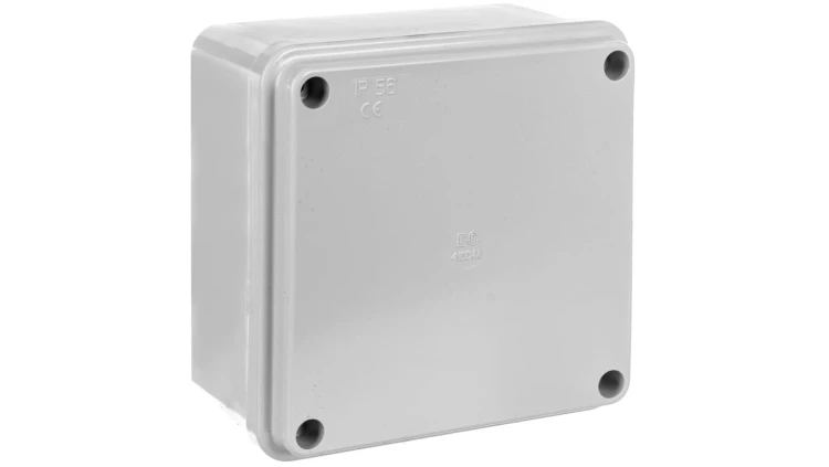 Puszka natynkowa samogasnąca gładka z pokrywą 960 stopni C seria 410A IP56 100x100x50 szara EC410C4A