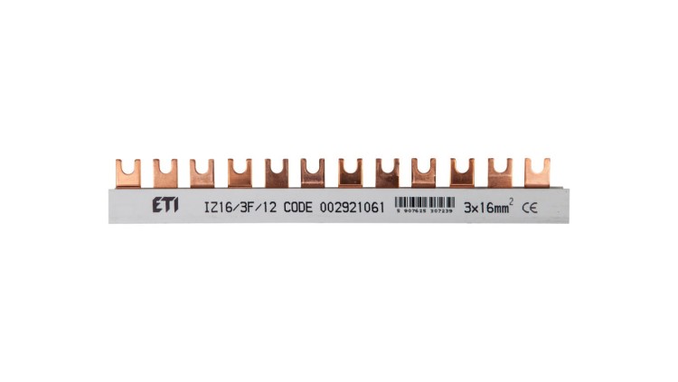 Szyna łączeniowa widełkowa 3P 100A 16mm2 (12 mod.) IZ16/3F/12 002921061