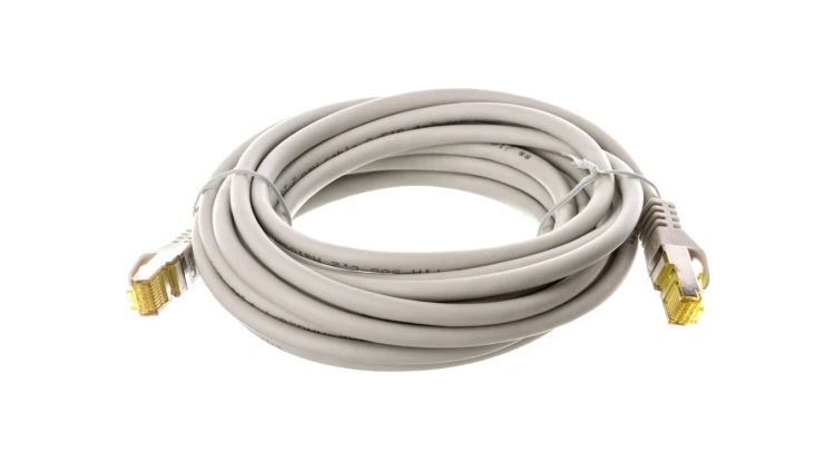 Kabel krosowy patchcord S/FTP (PiMF) kat.6A LSZH szary 5m 91621