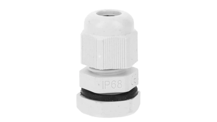 Dławnica kablowa fi 3-6,5mm M12 IP65 szara tworzywo 34.512