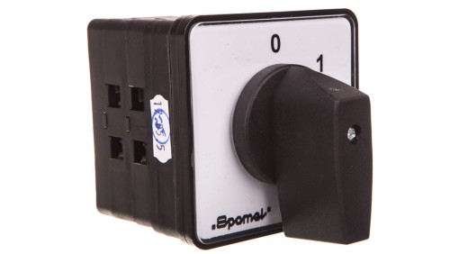Łącznik krzywkowy 0-1 4P 100A do pulpitu IP65 pokrętło czarne bez ryglowania SK100-2.8210P03