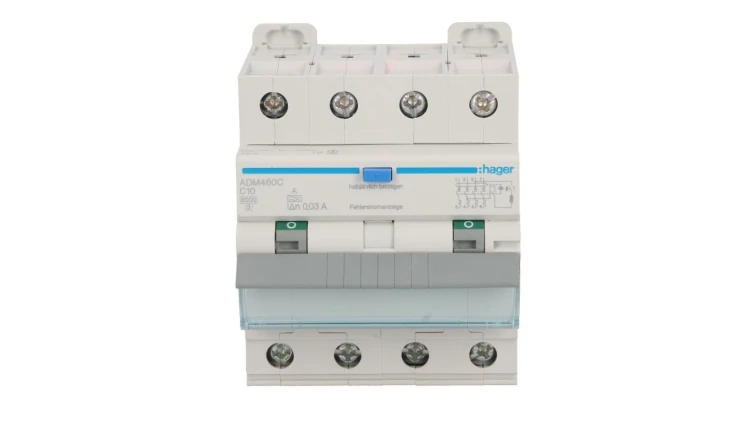 Wyłącznik różnicowo-nadprądowy RCBO 4P C10A 0,03A Typ A 6kA RCBO ADM460C