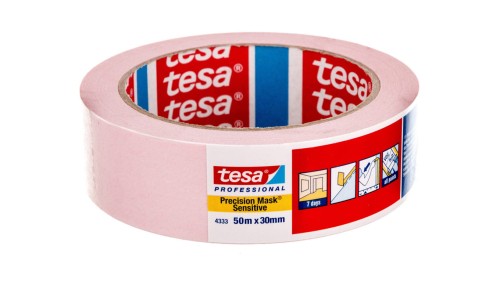 Taśma malarska precyzyjna do delikatnych powierzchni 50m 30mm różowa 04333-00019-03