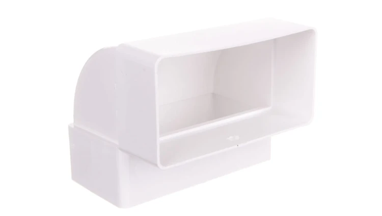 Kolano pionowe płaskie 90st. 60x120mm białe KP120-25