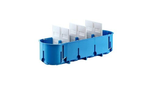 Puszka poczwórna 60mm regips głęboka niebieska P4x60D 32097203