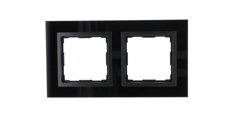 VENA2 Ramka podwójna szkło Xglass akrylowe czarny + antracyt 5209182