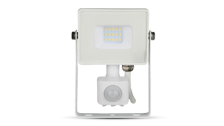 Projektor LED 10W 800lm 4000K Dioda SAMSUNG z czujnikiem ruchu PIR Biały IP65 434