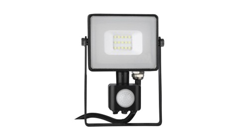 Projektor LED 10W 800lm 3000K Dioda SAMSUNG z czujnikiem ruchu PIR Czarny IP65 436