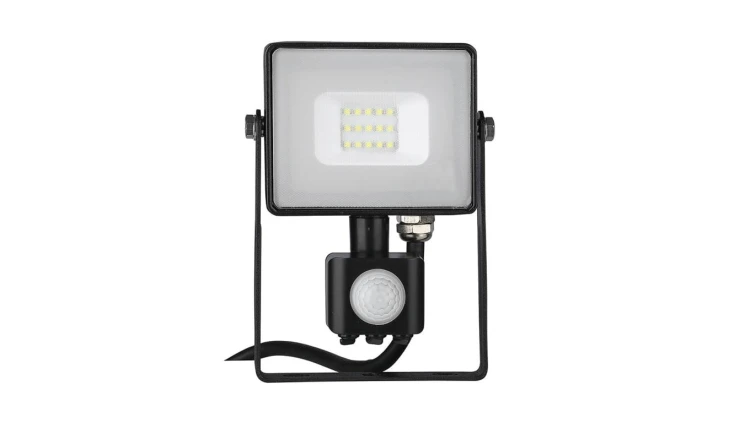 Projektor LED 10W 800lm 3000K Dioda SAMSUNG z czujnikiem ruchu PIR Czarny IP65 436
