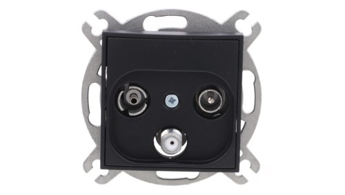 MINI Gniazdo antenowe RTV-SAT końcowe 1,5dB czarny mat 12MGS