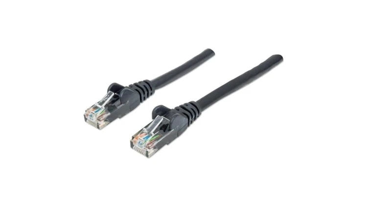 Patch Cord Cat6 UTP 1,0M Czarny 100 Miedź 342049