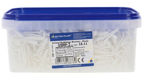 Uchwyt szybkiego montażu płaski USMP-2 BOX (YDYp 2x2,5mm 3x1,0mm 3x1,5mm) 16.11 /600szt./