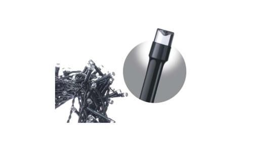 Lampki choinkowe Classic 100 LED 5m zimna biel, zielony przewód, IP20