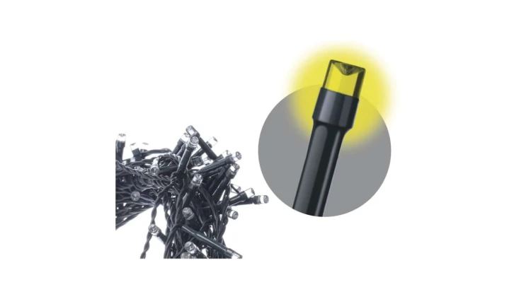 Lampki choinkowe Classic 100 LED 5m ciepła biel, zielony przewód, IP20