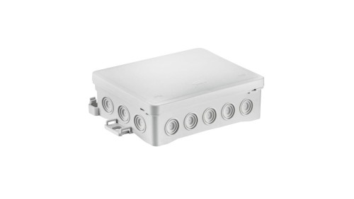 Puszka naścienna 90x40x135mm z dławnicą zintegrowaną samozatrzaskowa, bezhalogenowa, seria FASTBOXiHOOK szara IP54 NS9 35404102