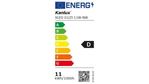 Żarówka LED E27 XLED G125 11W-NW 1520lm 4000K barwa neutralna 33512