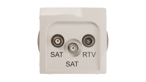 Simon Basic Gniazdo antenowe SAT/SAT/RTV końcowe białe BMZAR+SAT3.1-P2.01/11