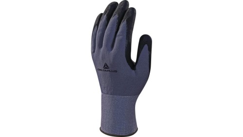Rękawice dziane z poliamidu spandex (100) dłoń powlekana nitrylem ścieg 15 kolor szaro-czarny rozmiar 10 MAIN VE726NO10