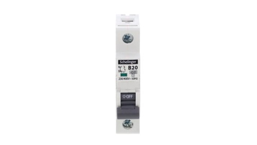 Wyłącznik nadprądowy 1P B 20A 4,5kA AC SCHELINGER A02-G7-1P-B20