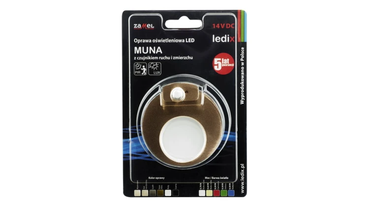 Oprawa schodowa LED Muna pt 14V DC regulowany czujnik ZLO biała neutralna LED10221647