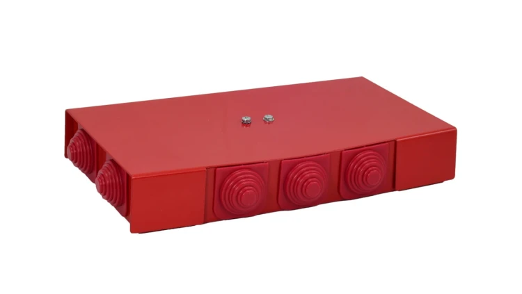 Puszka przeciwpożarowa PIP-2AN P2x3x4 STANDARD, prostokątna, E90, przelotowa, wymiary 103x30x197mm, czerwony 84622616