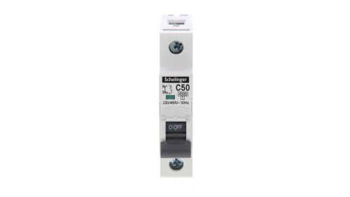 Wyłącznik nadprądowy 1P C 50A 4,5kA AC SCHELINGER A02-G7-1P-C50