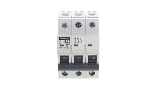 Wyłącznik nadprądowy 3P B 32A 4,5kA AC SCHELINGER A02-G7-3P-B32