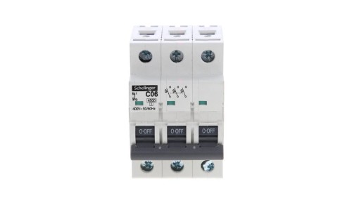 Wyłącznik nadprądowy 3P C 06A 4,5kA AC SCHELINGER A02-G7-3P-C06