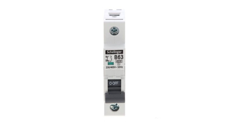 Wyłącznik nadprądowy 1P B 63A 4,5kA AC SCHELINGER A02-G7-1P-B63