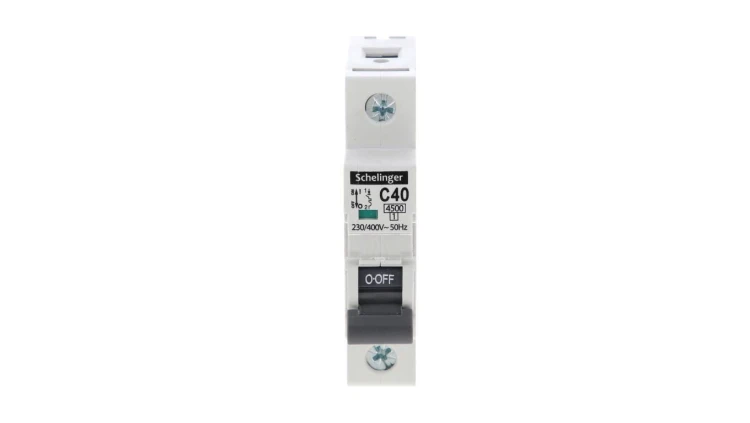 Wyłącznik nadprądowy 1P C 40A 4,5kA AC SCHELINGER A02-G7-1P-C40