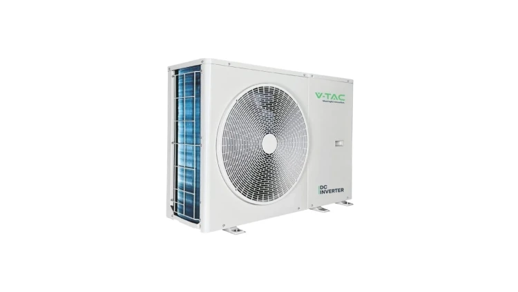 Pompa ciepła monoblok 8kW 1-faz V-TAC ATW +grzałka 3kW VT-M8KW-P1H3-W R32