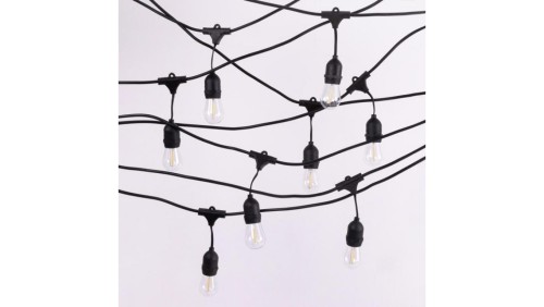 Girlanda Ogrodowa ZESTAW LED 10m +10 żarówek filament G45 E27 1W 2700K