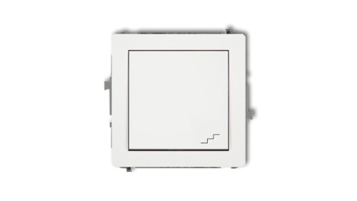 DECO Mechanizm łącznika schodowego, biały mat 25DWP-3