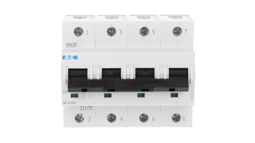 Wyłącznik nadprądowy 4P C 63A 25kA AC AZ-4-C63 211797