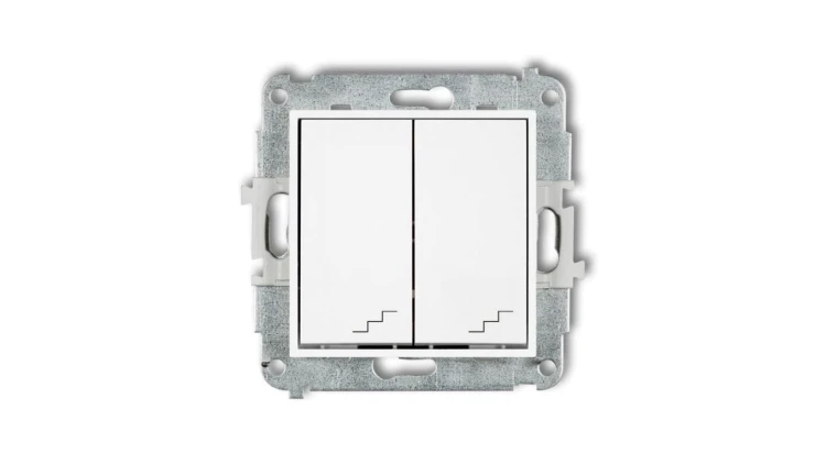 ICON Mechanizm łącznika podwójnego schodowego biały mat 25IWP-33