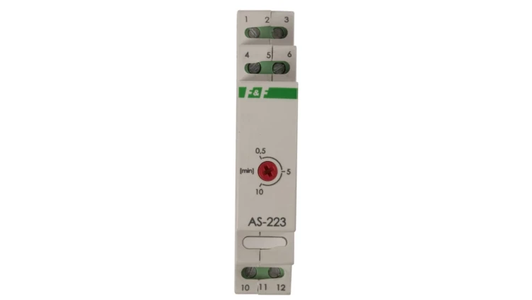 Automat schodowy z przeciwblokadą 16A 0,5-10min 230V AC AS-223